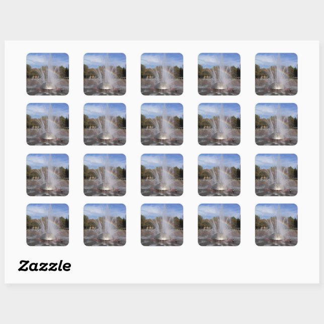 Seattle Science Centre Fountain Washington Photo  Square Sticker (Sheet)