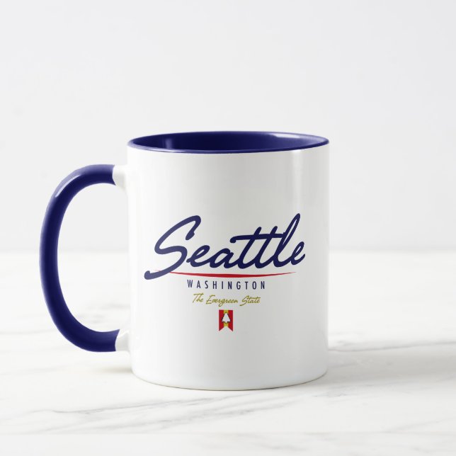 Seattle Script Mug (Left)