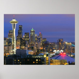 Seattle seen from Kerry Park in Queen Anne Poster