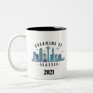 Seattle Skyline 2021 Two-Tone Coffee Mug