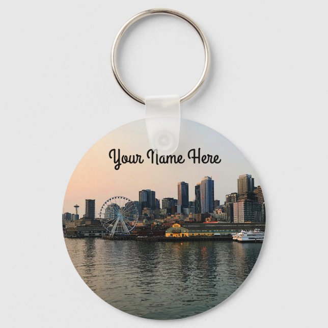 Seattle Skyline #5 Keychain (Front)