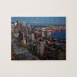 Seattle Skyline at dusk Puzzle