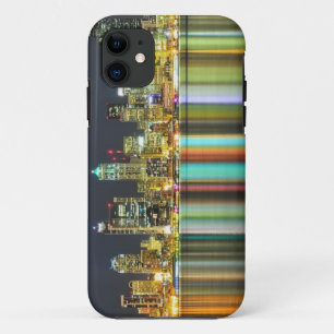 Seattle skyline at night with reflection iPhone 11 case