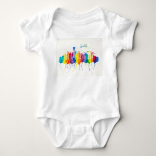 Seattle Skyline Baby Jersey Body Suit onsey Bodysuit