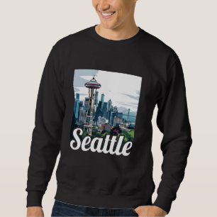 Seattle Skyline Cityscape Souvenirs Seattle Washin Sweatshirt