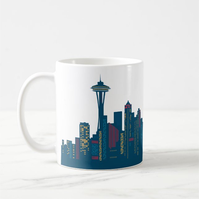 Seattle Skyline Coffee Mug (Left)