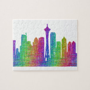Seattle skyline jigsaw puzzle