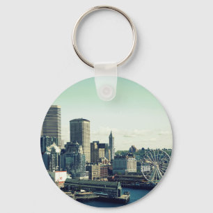 Seattle Skyline Keychain