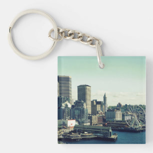 Seattle Skyline Keychain