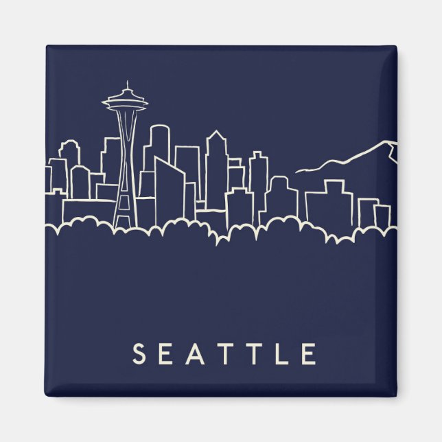 Seattle Skyline Magnet (Front)