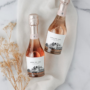 Seattle Skyline Mini Sparkling Wine Label