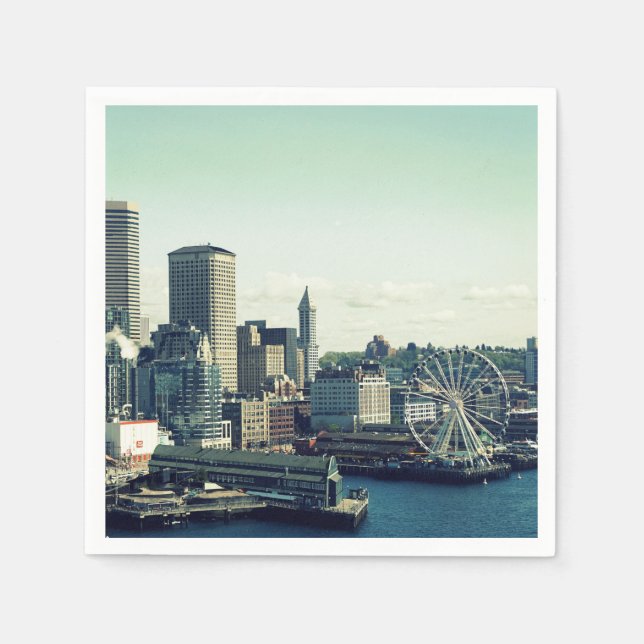 Seattle Skyline Napkin (Front)