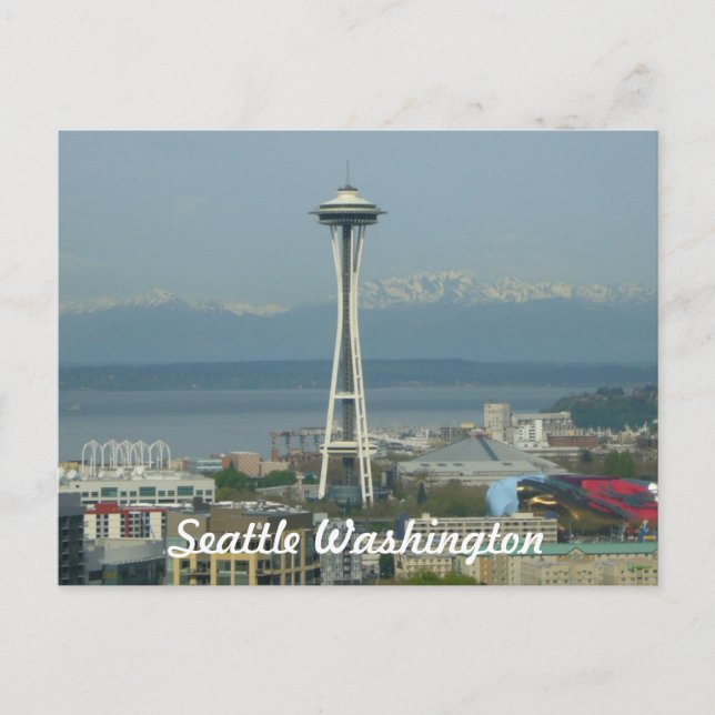 Seattle Skyline Photo Post Card (Front)