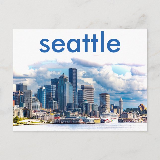 Seattle Skyline Postcard (Front)