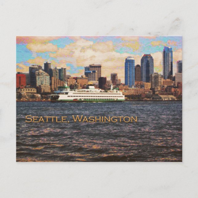 Seattle Skyline Postcard (Front)