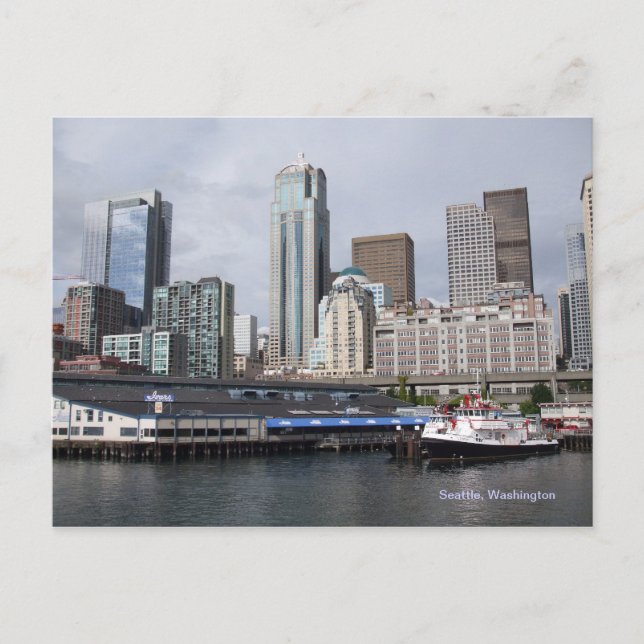 Seattle Skyline Postcard (Front)