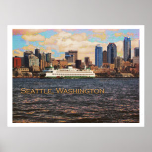 Seattle Skyline Poster