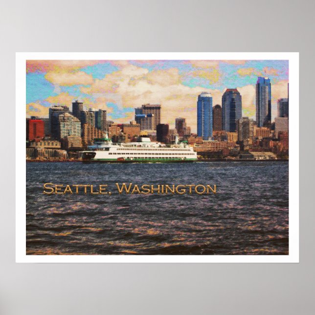 Seattle Skyline Poster (Front)