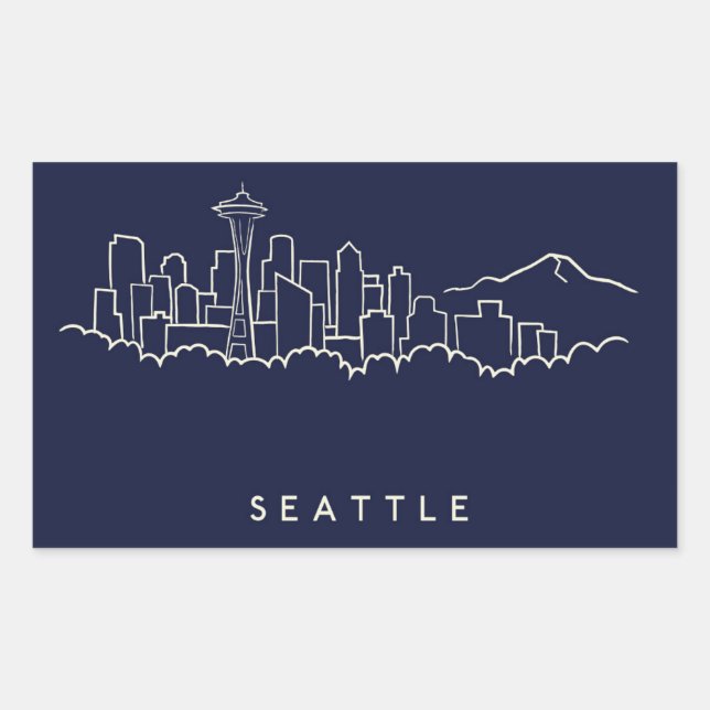 Seattle Skyline Sticker (Front)
