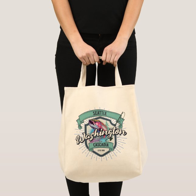 Seattle Skyline Stroke Tote Bag (Front (Product))