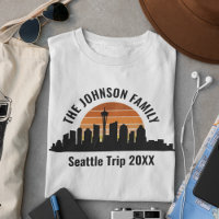 Seattle Skyline Sunset Custom Family Vacation