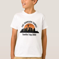 Seattle Skyline Sunset Custom Vacation Kids