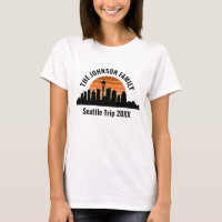 Seattle Skyline Sunset Custom Vacation Women's