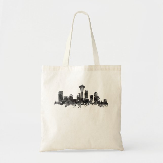 Seattle Skyline Tote Bag (Front)