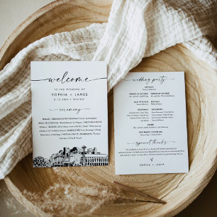 Seattle Skyline Wedding Programme 5x7 Flat Card