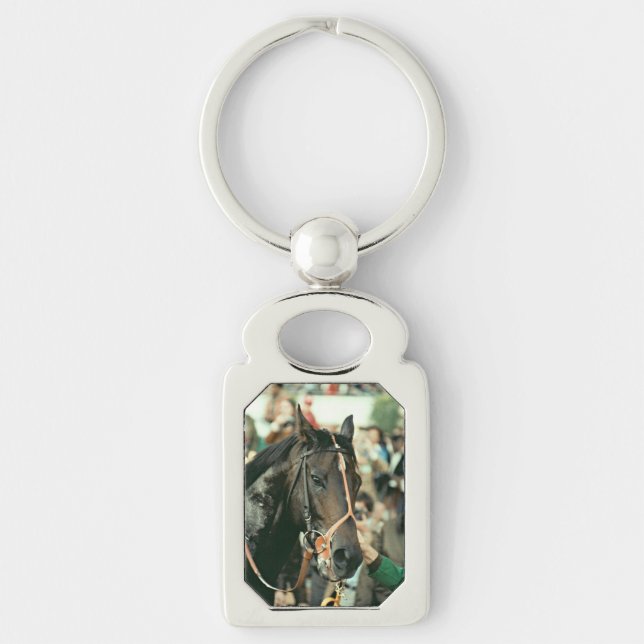 Seattle Slew Thoroughbred 1978 Keychain (Front)