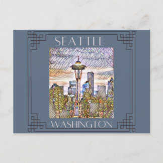 Seattle Stained Glass Postcard