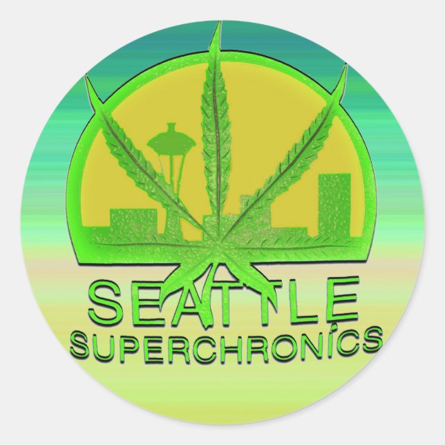 Seattle Superchronics Classic Round Sticker (Front)
