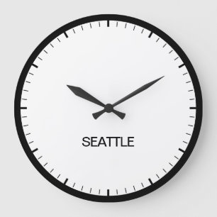 Seattle Time Zone Newsroom Style Clock