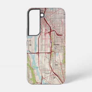 Seattle Topographic City Map Samsung Galaxy Case