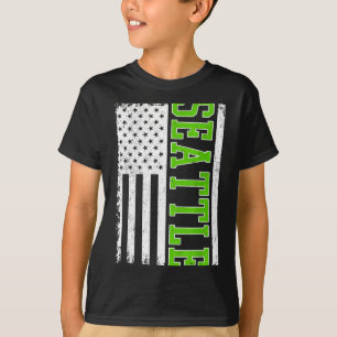Seattle vintage us flag vintage design men women k T-Shirt