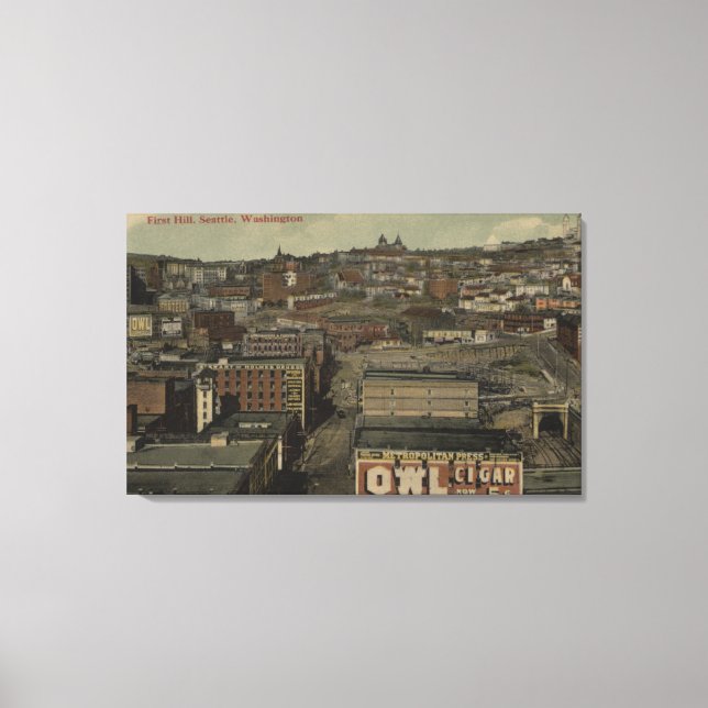 Seattle, WA - First Hill Canvas Print (Front)