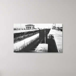 Seattle, WA - Lake Washington Ship Canal Canvas Print