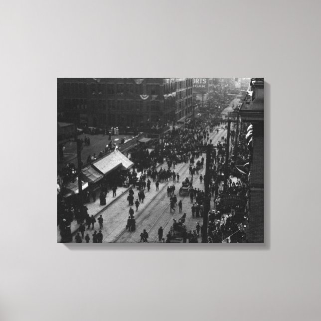 Seattle, WA Naval Parade on First and Spring Canvas Print (Front)