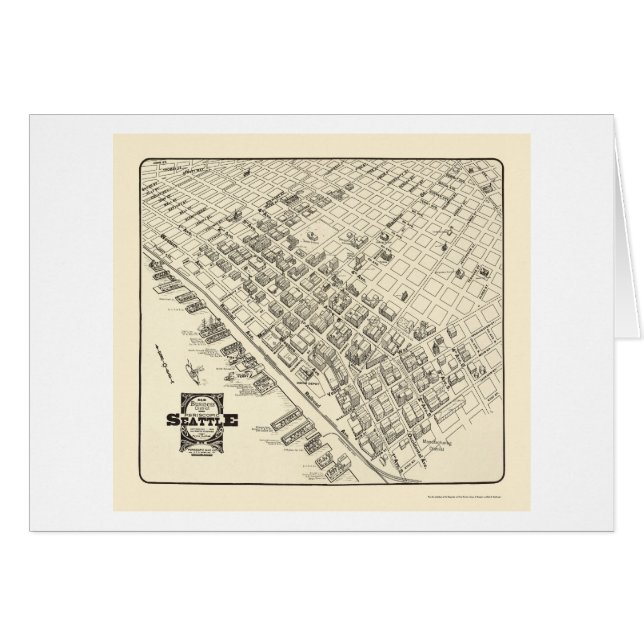 Seattle, WA Panoramic Map - 1903 (Front Horizontal)