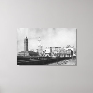 Seattle, WA - Seattle Railway Centre and Smith Canvas Print