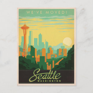 Seattle, WA We've Moved Invitation Postcard