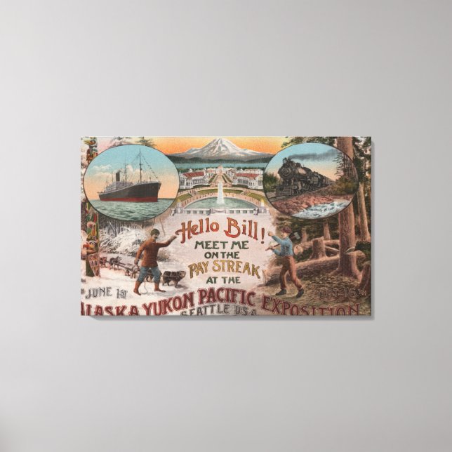 Seattle, WAAD for Alaska Yukon Pacific Expo. Canvas Print (Front)