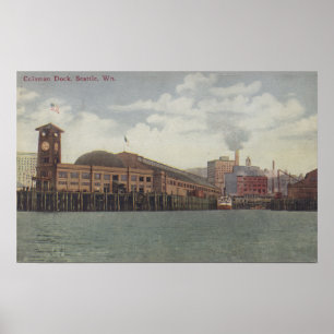 Seattle, WAColeman Dock on Seattle Waterfront Poster