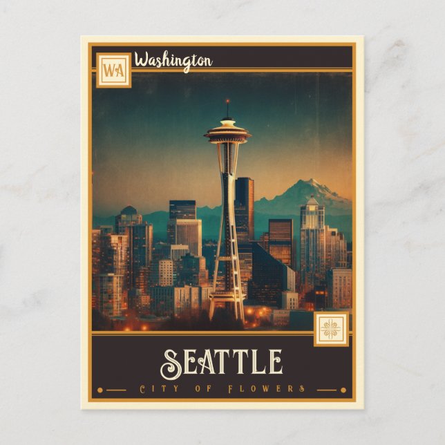 Seattle, Washington| Carte postale Vintage (Devant)