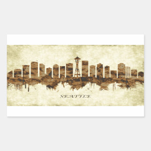 Seattle Washington Cityscape Sticker