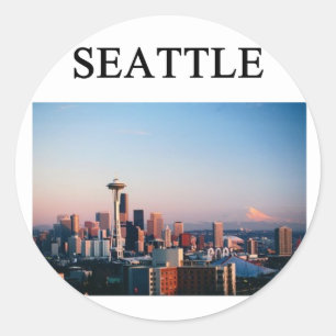 SEATTLE washington Classic Round Sticker