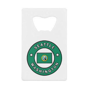 Seattle Washington Credit Card Bottle Opener