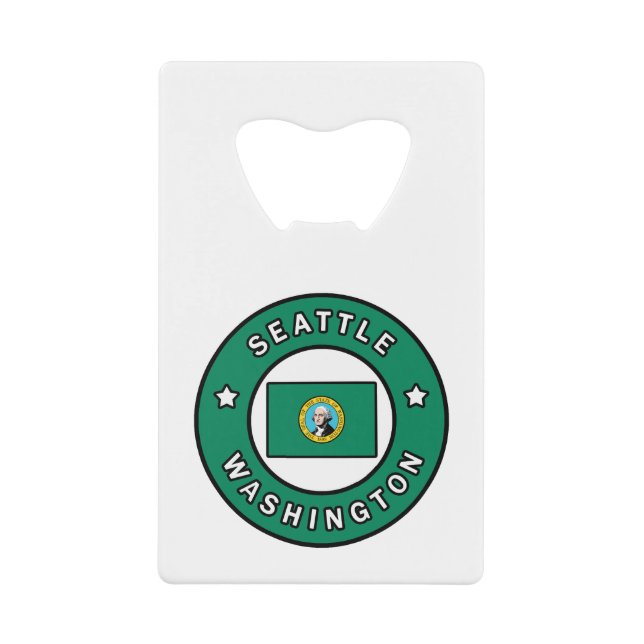Seattle Washington Credit Card Bottle Opener (Front)