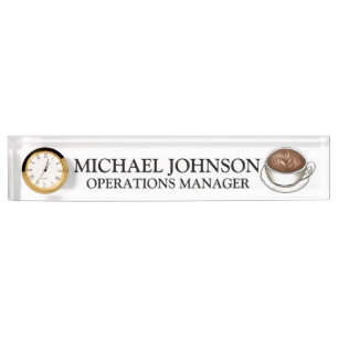 Seattle Washington Cup of Coffee Latte Barista Nameplate