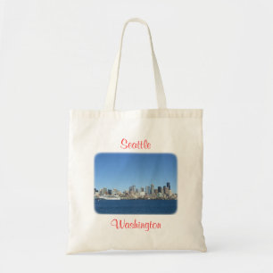 Seattle Washington  Harbour Skyline Budget Totebag Tote Bag